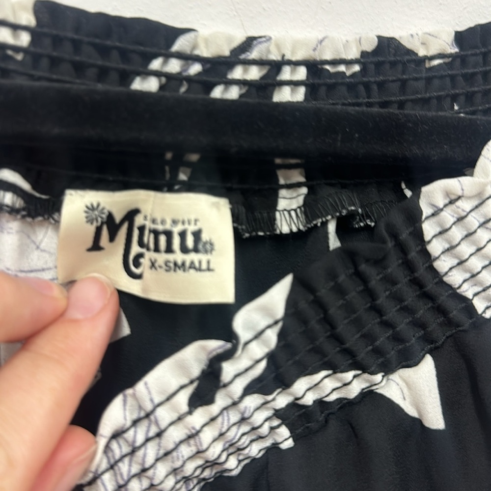 Show Me Your Mumu Hacienda Maxi Dress black and white floral xs - Picture 4 of 8